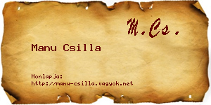 Manu Csilla névjegykártya